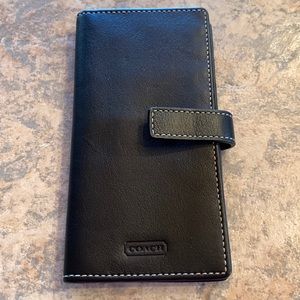 Coach black wallet card holder